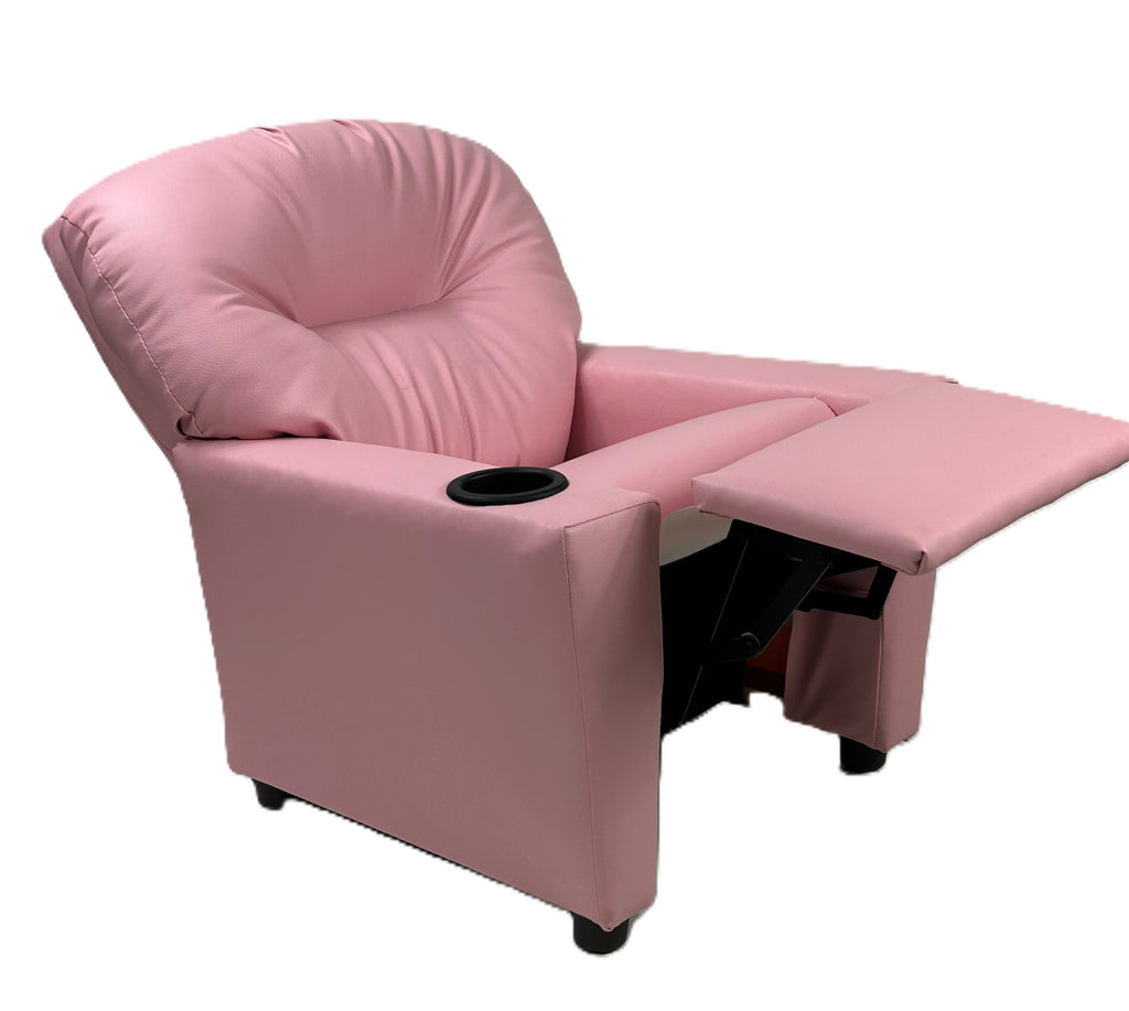Kids Recliner Chair (Ages 2-7) - Pink Vinyl