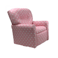 Kids Rocker Recliner Chair (Ages 2-7) - Pink/White Polka Dots