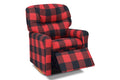 Kids Rocker Recliner Chair (Ages 2-7) - Red Buffalo Plaid