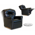 Kids Rocker Recliner Chair (Ages 2-7) - Black Leather Like