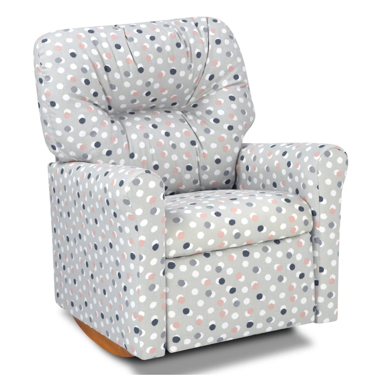 Kids Rocker Recliner Chair (Ages 2-7) - Free Dots French Grey